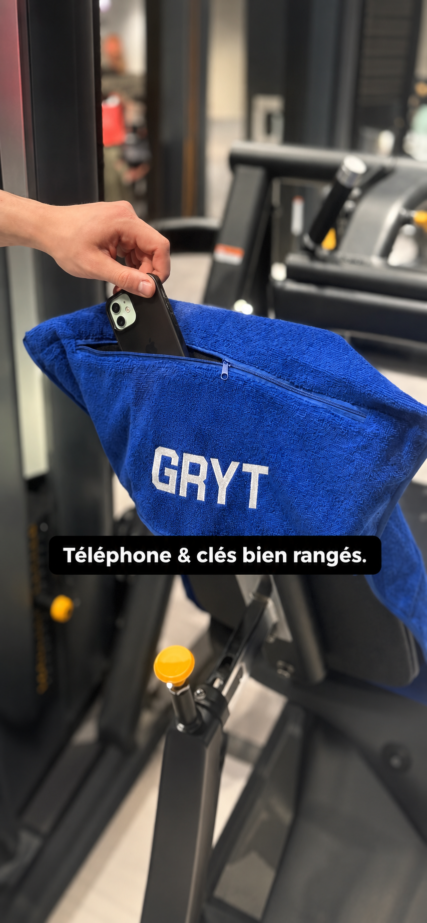 GRYT Gym Towel — Antidérapante & Poche Intégrée