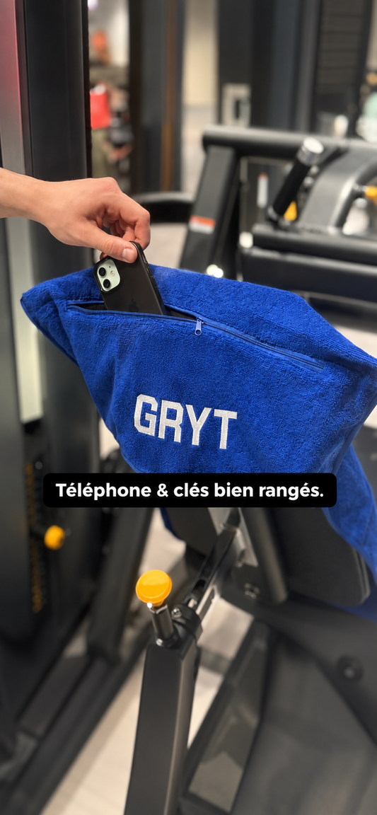 GRYT Gym Towel — Antidérapante & Poche Intégrée